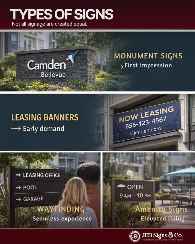 Types of Signs — marketing sample for JED Signs & Co.