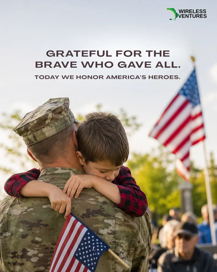 Memorial Day Tribute — marketing sample for Wireless Ventures